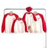 350 gramos de amor línea ropa para padres e hijos primavera y otoño ropa para niños cuello redondo blanco gigante ropa para clase de jardín de infantes abrigo de otoño