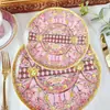 Vajilla de Hueso de Porcelana Club Estilo Occidental Platos Mato Plato Plano de 10 pulgadas Plato Hondo de 8 pulgadas Venta Directa de Fábrica Caja de Regalo Escritorio Dibujos Animados