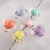 Acrílico 15MM Transparente Colorido Agujero Horizontal Grueso Corazón Abalorio DIY Hecho a Mano Cuentas Cadena de Teléfono Accesorios Piezas