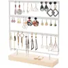 Popular Estante para Aretes con Base de Madera de Amazon Estante Desmontable para Exhibición de Joyería Estante para Colgar Aretes Almacenamiento de Aretes de Escritorio