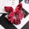 Diadema de terciopelo vintage Qiyue Cuerda para el pelo de orejas de conejo de terciopelo Tocado flor Popular en Amazon en stock 30 colores C66