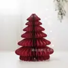 Decoraciones Navideñas Bola de Panal Papel Árbol de Navidad Plegable Escritorio Adornos de Árbol de Navidad Colgantes de Árbol de Navidad Transfronterizos