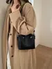 Bolsa de Balde Portátil de Nicho Coreana, Bolsa Transversal para Mulheres, Nova Moda Casual Bolsa de Cesta Tote para Ombro, Leve