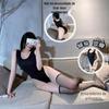Conjunto de Lingerie Uniforme com Abertura na Virilha, Maiô Sem Remoção, Macacão de Dormir Justo Peça Única para Seios Pequenos, Uniforme Feminino no Atacado
