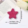 Adesivos de Tecido Bordados Estrela de Cinco Pontas Acessórios Coloridos Bordados Adesivos de Remendo com Furo Autoadesivos Decorativos Material DIY Pacote Atacado