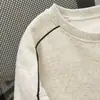 Sudadera de Felpa con Cuello Redondo y Estampado Americano Estilo Coreano, Perezosa y Peculiar, para Mujer, Otoño e Invierno, Top Retro con Bloques de Color para Pareja