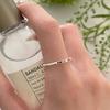 Novo arco-íris anel de diamante fino anel irregular das mulheres anel de cauda moda banhado a prata na moda all-match anel aberto