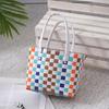 Saco Plástico Tecido Atacado Bolsa de Praia Saco Semi-acabado para Legumes Bolsa de Material Colorido Presente de Acompanhamento Sacola Plástica