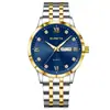 Relógio Transfronteiriço Lige para Homens, À Prova d'Água, Luminoso, Relógio de Quartzo com Calendário Duplo Fashion, Pulseira de Aço Tendência, Vendedor Quente do Aliexpress