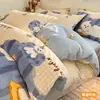 Funda de edredón de terciopelo de leche pieza única invierno engrosada franela vellón de coral dormitorio persona individual 150x200 doble cara vellón añadido funda de edredón a