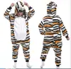 Pijama Entero de Franela Nuevo Transfronterizo Dragón Entrenamiento Niños Dibujos Animados Animal Ropa de Performance Infantil con Capucha Ropa de Casa