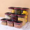 Latas Seladas de Grau Alimentício, Latas Transparentes de Plástico à Prova de Umidade para Armazenamento de Chá e Grãos, Caixas Domésticas de Cozinha para Armazenamento de Grãos