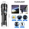 Linterna con zoom retráctil multifuncional para exteriores luz LED fuerte portátil recargable trabajo toma larga resaltado linterna luz trasera