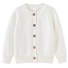 Ropa para Niños Primavera y Otoño 2026 Suéter de Algodón Cardigan de Color Sólido con Cuello Redondo para Niños y Niñas Suéter Cardigan de Otoño e Invierno para Niños 2026