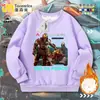 Moletom Delta Force Clothing Temático de Ação Lobo Vermelho Corrosão Rosa Dourada Gola Redonda para Homens e Crianças Manga Longa