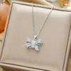 Collar coreano transfronterizo de venta caliente con micro incrustaciones de circonita de acero de titanio para mujer, moda, sentido de alta gama, temperamento, cadena de clavícula, joyería que no se desvanece