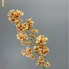Cadena de flores de hortensia bordadas de alta calidad transfronteriza simulación de flor paisajismo de salón de bodas flor artificial arreglo floral de escena de boda flor de seda plantas verdes venta al por mayor