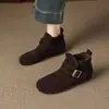 Sapatos Birkenstock Peludos Femininos 2026 Novo Estilo Outono/Inverno, Forrados com Lã e Espessados, Botas de Neve Quentes