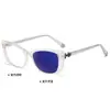 Nuevas gafas fotocromáticas TR transfronterizas sin graduación, gafas retro ojo de gato anti luz azul sin graduación para mujer, gafas protectoras elegantes y de alta gama