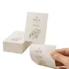 Cartões Especiais de Papel Personalizados para Produtos de Skincare, Cartões de Agradecimento Pós-Venda, Tags Artísticas e Minimalistas com Tema de Plantas para Caixas de Presente, Cartões Pequenos com Impressão