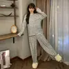 Novidade Outono e Inverno Pijama de Veludo Alemão com Mangas Longas para Mulheres, Pode Ser Usado Fora de Casa para se Aquecer em Casa, Roupa Casual para Casa, Conjunto Simples