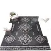 Alfombra de Estilo Étnico Imitación Cachemir para Amazon Transfronterizo, Felpudo Antideslizante y Fácil de Cuidar para Sala de Estar, Alfombra Resistente a Manchas para Mesita de Noche en Dormitorio
