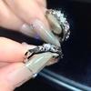 Anillo abierto de circonita con aceite de gota de esmalte de estrella, adecuado para viento frío, anillo de dedo índice exquisito de alta calidad, joyería para mujeres
