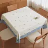 Mantel cuadrado es a prueba de aceite, impermeable y resistente al calor, con un tacto de alta gama, mantel cuadrado estilo ins para uso doméstico, mantel para mesa de comedor estilo nórdico pastoral