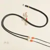 Cordón para Dzi de Cera de Abeja, Cuerda con Colgante de Doble Extremo, Hebilla de Seguridad de Jade, Cuerda con Colgante de Cruz, Cuerda Tejida a Mano al por Mayor