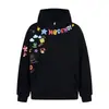 2726 Moda Urbana Retro Americana Unisex de Gama Alta Divertido Diseño de Estampado Colorido Sudadera con Capucha para Hombre