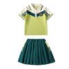 Uniforme escolar de verano de manga corta para estudiantes de primaria, conjunto de fotos de graduación, ropa de jardín de infantes de primer grado para niños de la universidad
