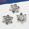 S925 prata esterlina bambu cotovelo flor titular borla pingente acessórios vintage desgastado espaçador contas escala DIY materiais artesanais