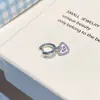 Pendientes de Acero de Titanio con Forma de Lazo de Corazón Dulce para Mujer, Diseño Único, Hipoalergénicos, Clavos Redondos Planos