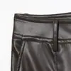 Comercio Exterior Al Por Mayor 2025 Nuevo Otoño Ropa Europea y Americana Moda Simple Versátil Pantalones Rectos de Imitación de Cuero