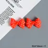 Pajarita de Puntos Ondulados Mate Resina Lazo Accesorios Pequeños Hecho a Mano DIY Pegamento de Crema Pegatina para Refrigerador Agujero Hebilla de Zapato Joyería