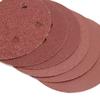 Lija de 5 pulgadas de 6 agujeros/8 agujeros pieza de lijado rojo pieza de gamuza plato redondo lija con agujero pieza de lija flocado 125MM