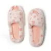 Pantuflas de algodón con puntera abierta, cálidas, de felpa, con manchas, para mujer, de Amazon, transfronterizas; pantuflas peludas con bloques de color y manchas, para interior del hogar, para mujer