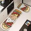 Tapete de Chão de Lama Diatomácea para Cozinha Desenho Animado Conjunto de Duas Peças Absorvente Antiderrapante Banheiro Fácil de Limpar Tapete de Pé Tapete Longo Dropshipping