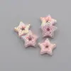 Color AB electrochapado agujero recto estrella hueca corazón a corazón corazón de melocotón cuentas sueltas DIY cadena de teléfono móvil colgante material decorativo con cuentas