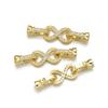 Hebilla de Lazo de Circonita Rellena de Oro de 18K con Perla Hebilla en Forma de Flor Accesorios de Joyería DIY Conexión de Cadena para Suéter Hebilla de Acabado Cabeza