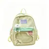 Mochila transparente estilo japonés ins de dibujos animados linda nueva, bolsa escolar de gran capacidad, mochila simple para estudiante de secundaria
