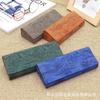 Estuche de cuero de lujo, informal y accesible, para gafas de miopía de alta gama, gafas de sol, estuche para gafas de sol, estuche para niños, fábrica mayorista de alta gama.
