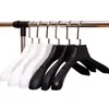 Cabide Fosco para Terno Vestido de Noiva Antiderrapante Ombro Largo Plástico Sem Marca Loja de Roupas para Adultos Cabide Suporte para Calças