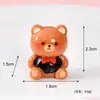 Produto Novo Original Loja de Sobremesas Ursinho Simulação Ursinho Dia dos Namorados Série Rosa Resina 3D Casa de Brinquedo Pequeno Ornamento
