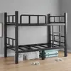 Litera para Adultos, Cama con Marco de Hierro, Cama Alta y Baja, Cama de Hierro para Dormitorio de Personal, Litera de Construcción con Marco de Acero para Estudiantes