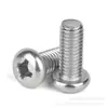 Tornillos para máquina de acero inoxidable 304 con cabeza de cruz M3, pernos con cabeza de lenteja y ranura de cruz M4, surtido de tornillos pequeños