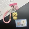 Ouro Puro 999 Criativo Desenho Animado Anime Cachorrinho Fofo Chaveiro Vela Navegando Suave Pingente Presente Modelo para Transmissão ao Vivo