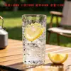 Copo Quadrado Yujing Resistente ao Calor Transparente de Vidro Xícara de Chá Copo Reto Copo de Água para Sala de Estar Doméstico Copo de Leite para Café da Manhã com Fundo Espesso