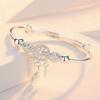 Pulsera Atrapasueños Transfronteriza de Plata Pura 999 para Mujer, Brazalete Abierto de Plata Estilo Bosque Nicho, Joyería de Mano Estilo Étnico, Directo del Fabricante