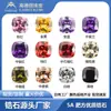1.5x 1.5 ~ 10x 10mm 5A zircônia colorida quadrada grossa coleção de gemas Wuzhou atacado pedra branca pedra bruta